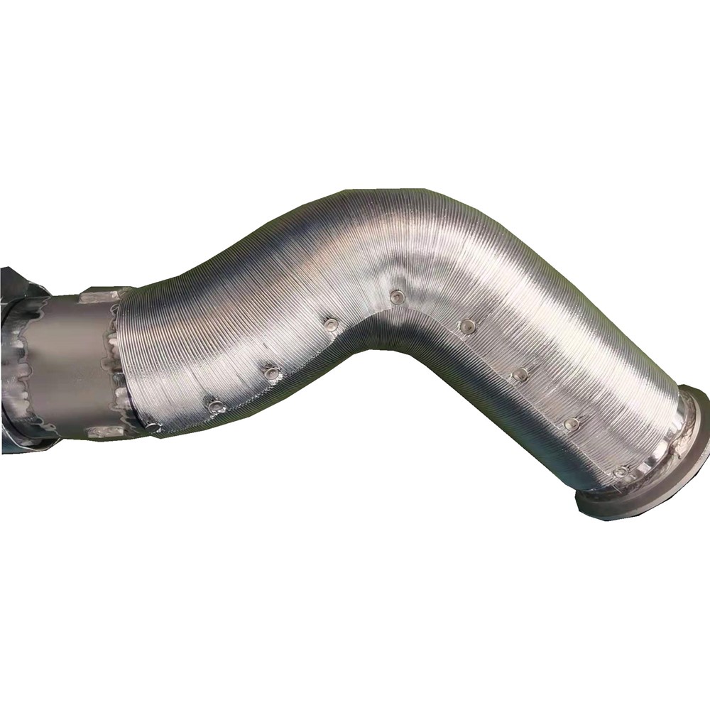 엔진 & 발전기 배기관 보호 현무암 슬리브가있는 알루미늄 호일 골판지 튜브